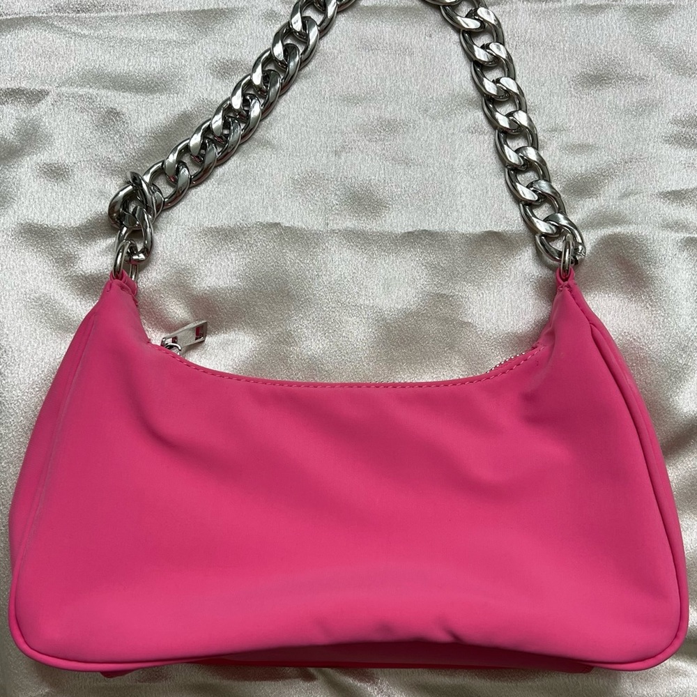 Brand New Pink Silver Chain Purse!